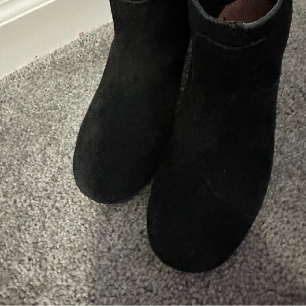 H By Hudson Black Suede Ankle Boots EU 37 US 7 Boho Indie Sleaze Bootie - Picture 7 of 13